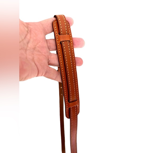 Dooney & Bourke Black Large Pocket Satchel Nylon Bag Tan Leather Trim Red Inside - Picture 4 of 14